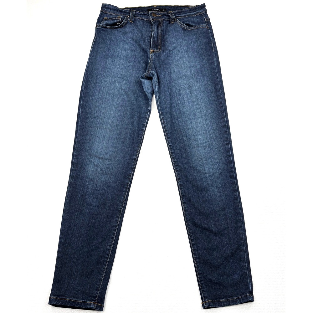 GJG Denim Jeans Womens 7 Dark Wash Skinny Ankle Stretch Pants Made in USA PS43JB